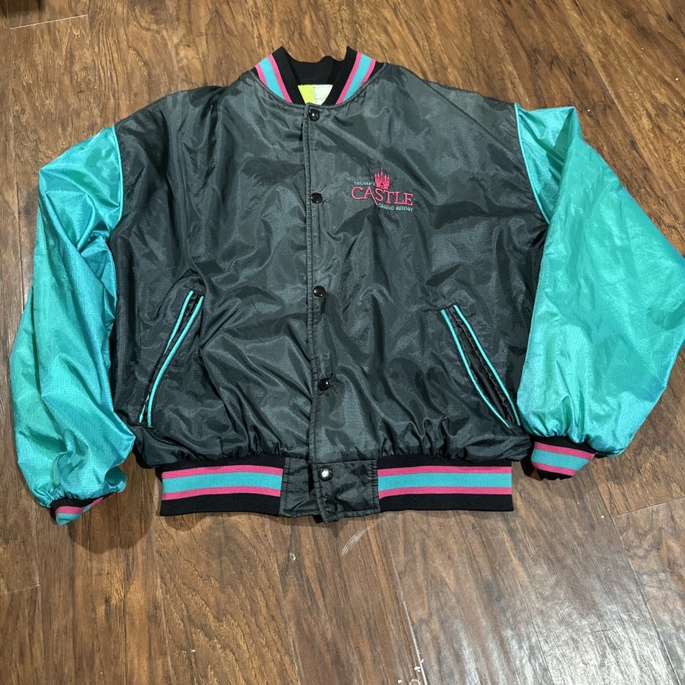 Vintage 1990's Trump Castle Casino Wind Breaker Jacket